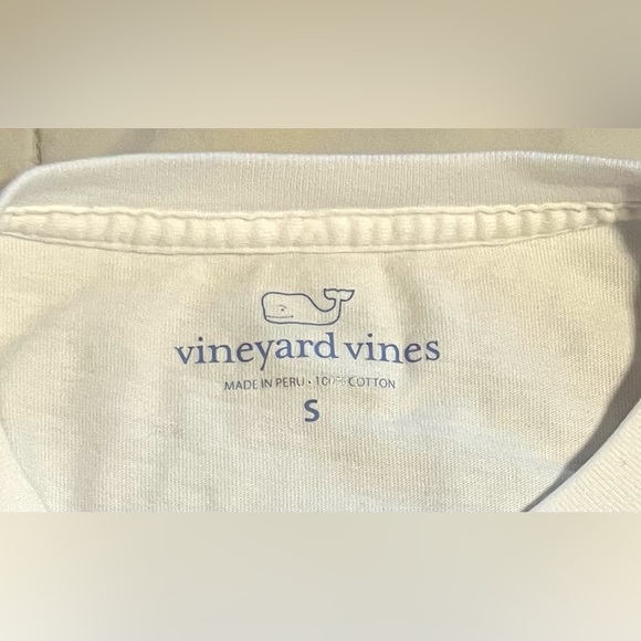 Vineyard Vines Flag Whale Short Sleeve Pocket Tee - Men’s Small - Picture 7 of 8